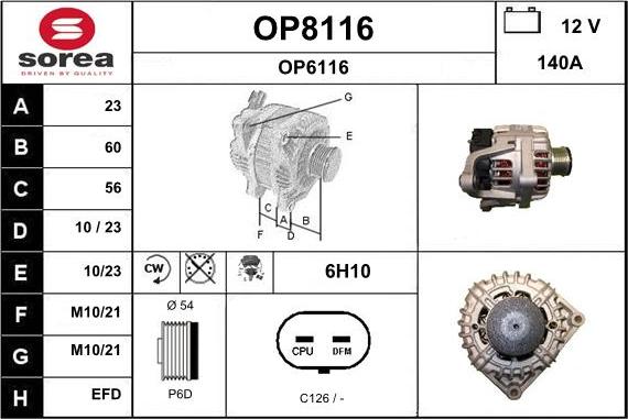 SNRA OP8116 - Generator alexcarstop-ersatzteile.com