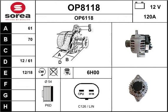 SNRA OP8118 - Generator alexcarstop-ersatzteile.com