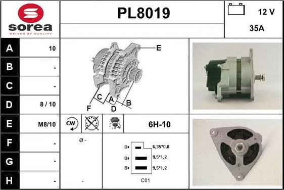 SNRA PL8019 - Generator alexcarstop-ersatzteile.com