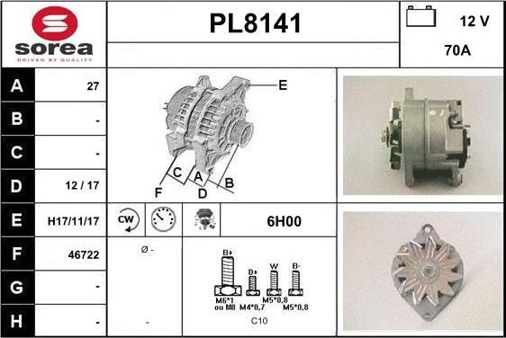 SNRA PL8141 - Generator alexcarstop-ersatzteile.com