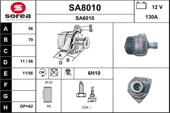 SNRA SA8010 - Generator alexcarstop-ersatzteile.com