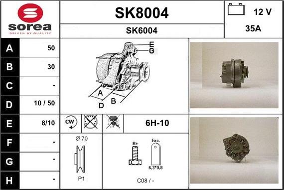 SNRA SK8004 - Generator alexcarstop-ersatzteile.com