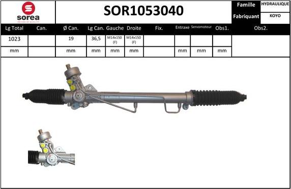 SNRA SOR1053040 - Lenkgetriebe alexcarstop-ersatzteile.com