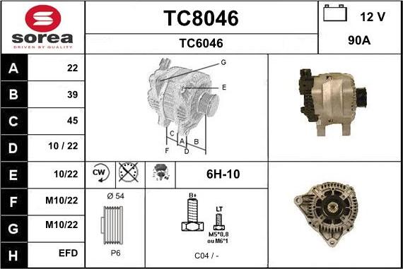 SNRA TC8046 - Generator alexcarstop-ersatzteile.com