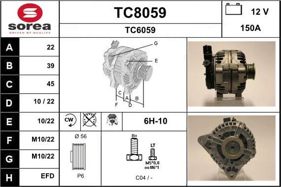 SNRA TC8059 - Generator alexcarstop-ersatzteile.com