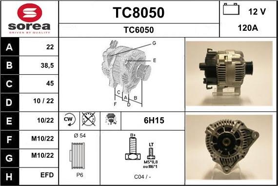 SNRA TC8050 - Generator alexcarstop-ersatzteile.com