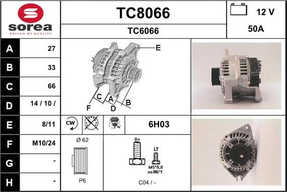 SNRA TC8066 - Generator alexcarstop-ersatzteile.com