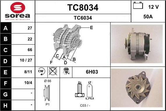 SNRA TC8034 - Generator alexcarstop-ersatzteile.com