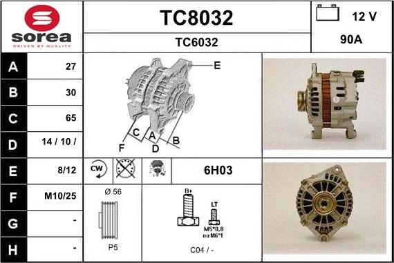 SNRA TC8032 - Generator alexcarstop-ersatzteile.com