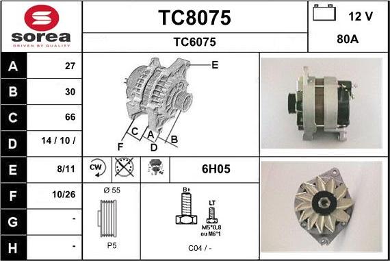 SNRA TC8075 - Generator alexcarstop-ersatzteile.com