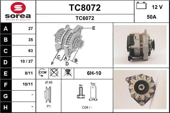 SNRA TC8072 - Generator alexcarstop-ersatzteile.com