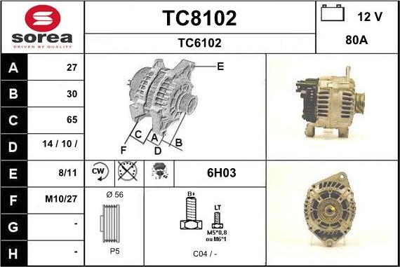 SNRA TC8102 - Generator alexcarstop-ersatzteile.com