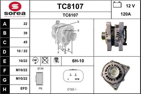 SNRA TC8107 - Generator alexcarstop-ersatzteile.com