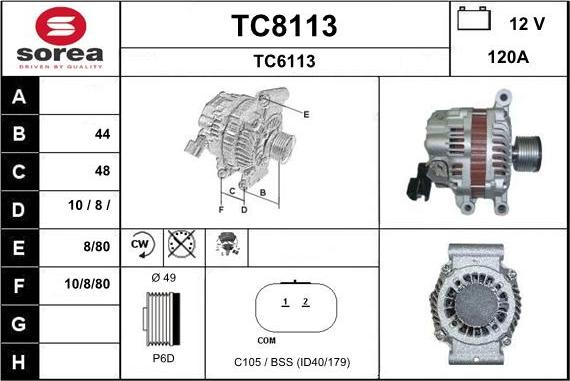 SNRA TC8113 - Generator alexcarstop-ersatzteile.com