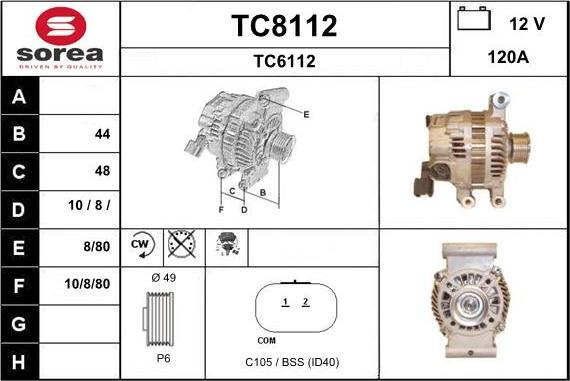 SNRA TC8112 - Generator alexcarstop-ersatzteile.com