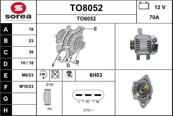 SNRA TO8052 - Generator alexcarstop-ersatzteile.com