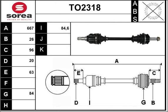 SNRA TO2318 - Antriebswelle alexcarstop-ersatzteile.com