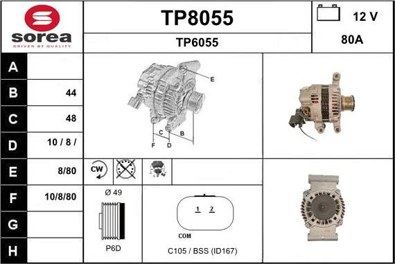 SNRA TP8055 - Generator alexcarstop-ersatzteile.com