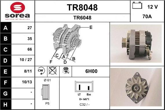 SNRA TR8048 - Generator alexcarstop-ersatzteile.com