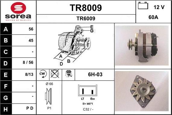 SNRA TR8009 - Generator alexcarstop-ersatzteile.com