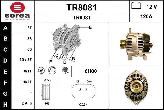 SNRA TR8081 - Generator alexcarstop-ersatzteile.com