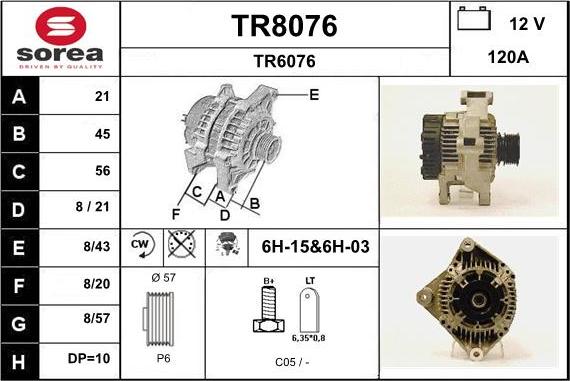 SNRA TR8076 - Generator alexcarstop-ersatzteile.com