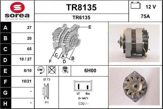 SNRA TR8135 - Generator alexcarstop-ersatzteile.com