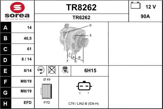 SNRA TR8262 - Generator alexcarstop-ersatzteile.com