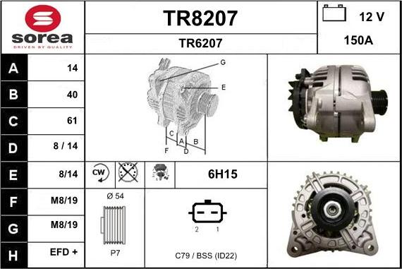 SNRA TR8207 - Generator alexcarstop-ersatzteile.com