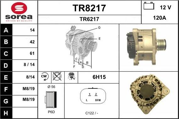 SNRA TR8217 - Generator alexcarstop-ersatzteile.com