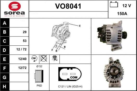 SNRA VO8041 - Generator alexcarstop-ersatzteile.com