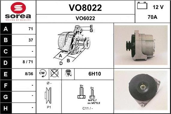 SNRA VO8022 - Generator alexcarstop-ersatzteile.com