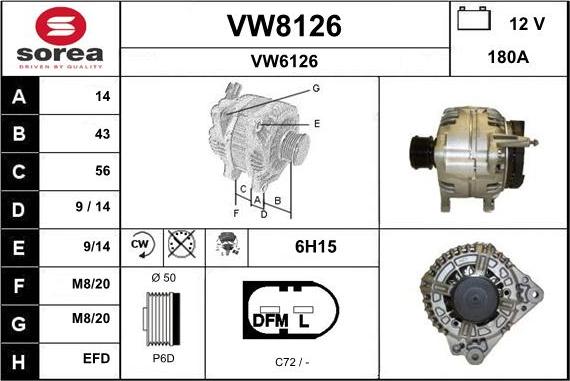 SNRA VW8126 - Generator alexcarstop-ersatzteile.com