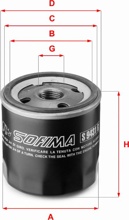 Sofima S 9431 R - Ölfilter alexcarstop-ersatzteile.com