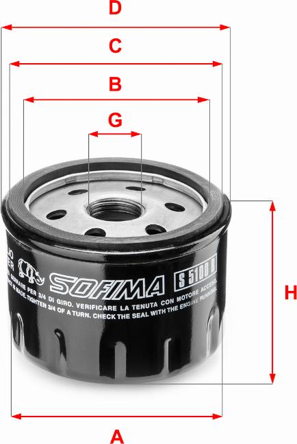 Sofima S 5100 R - Ölfilter alexcarstop-ersatzteile.com