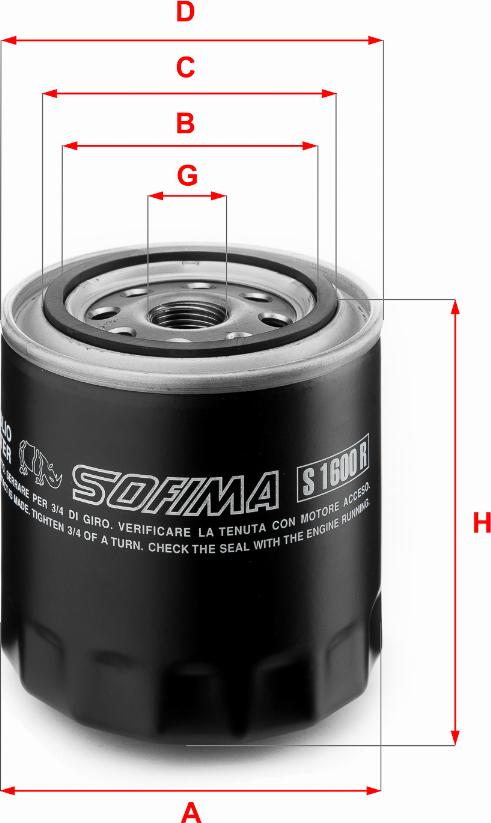 Sofima S 1600 R - Ölfilter alexcarstop-ersatzteile.com