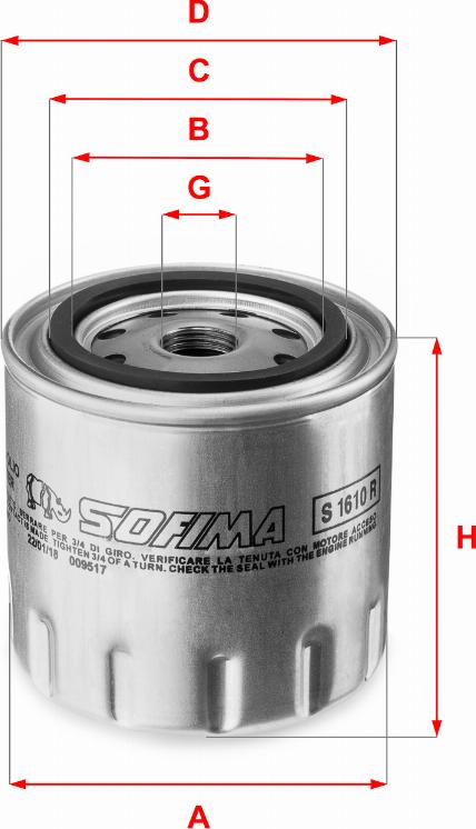 Sofima S 1610 R - Ölfilter alexcarstop-ersatzteile.com