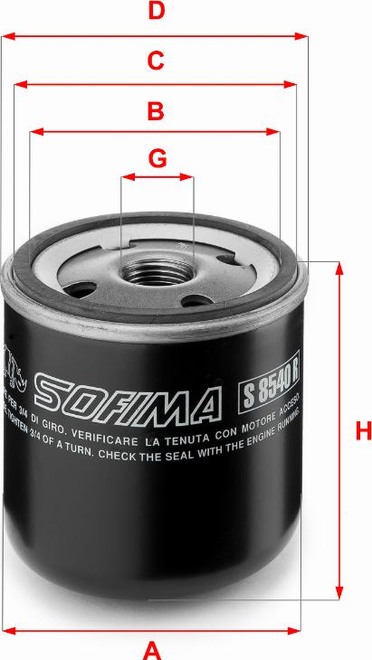 Sofima S 8540 R - Ölfilter alexcarstop-ersatzteile.com