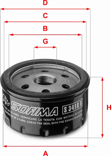 Sofima S 3418 R - Ölfilter alexcarstop-ersatzteile.com