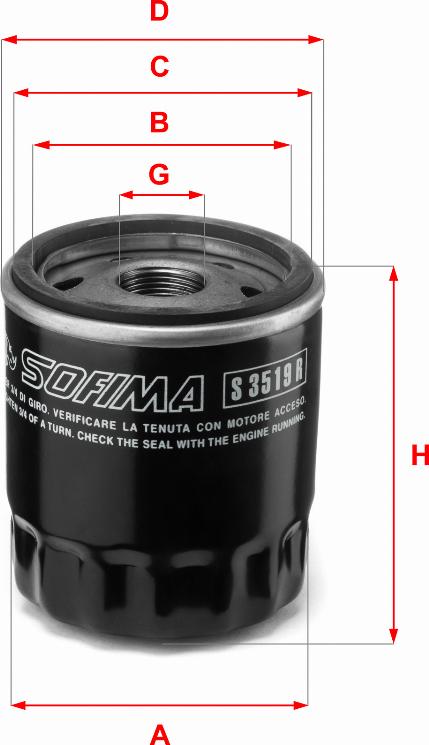 Sofima S 3519 R - Ölfilter alexcarstop-ersatzteile.com