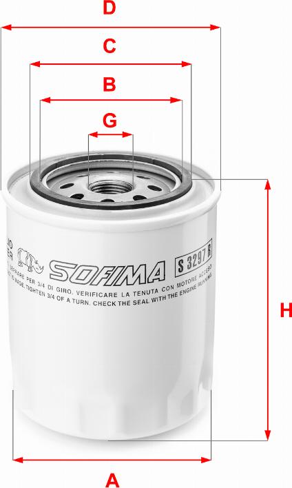 Sofima S 3297 R - Ölfilter alexcarstop-ersatzteile.com