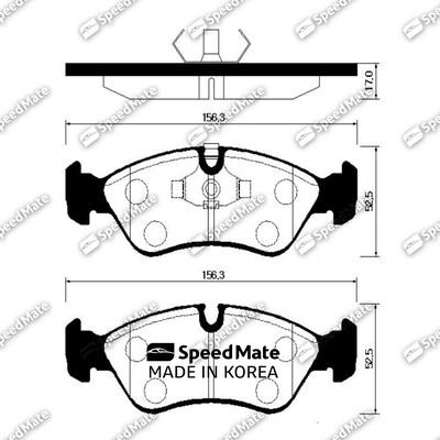 SpeedMate SM-BPG006 - Bremsbelagsatz, Scheibenbremse alexcarstop-ersatzteile.com