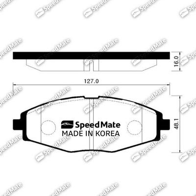 SpeedMate SM-BPG008 - Bremsbelagsatz, Scheibenbremse alexcarstop-ersatzteile.com