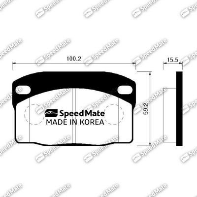 SpeedMate SM-BPG002 - Bremsbelagsatz, Scheibenbremse alexcarstop-ersatzteile.com