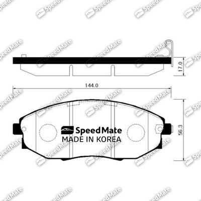 SpeedMate SM-BPG016 - Bremsbelagsatz, Scheibenbremse alexcarstop-ersatzteile.com