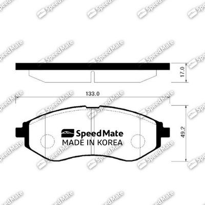 SpeedMate SM-BPG013 - Bremsbelagsatz, Scheibenbremse alexcarstop-ersatzteile.com