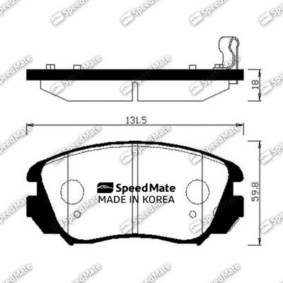 SpeedMate SM-BPG024 - Bremsbelagsatz, Scheibenbremse alexcarstop-ersatzteile.com