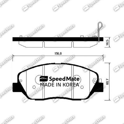 SpeedMate SM-BPH044 - Bremsbelagsatz, Scheibenbremse alexcarstop-ersatzteile.com