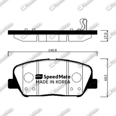 SpeedMate SM-BPH050 - Bremsbelagsatz, Scheibenbremse alexcarstop-ersatzteile.com