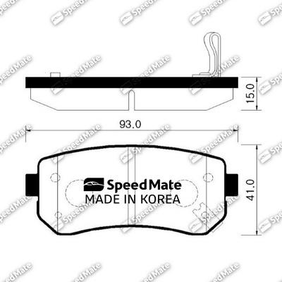 SpeedMate SM-BPH034 - Bremsbelagsatz, Scheibenbremse alexcarstop-ersatzteile.com